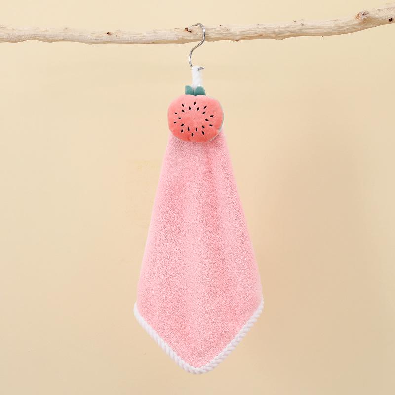 Cute Cartoon Hanging Hand Towel - Absorbent, Thickened Bathroom or Kitchen Dishcloth