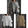 Vintage Art Style Cotton Linen T Shirt With Splicing Details For Casual Wear