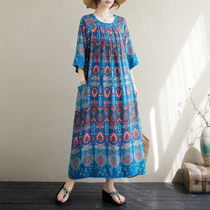 

Женское бордовое вязаное длинное платье One Size синий