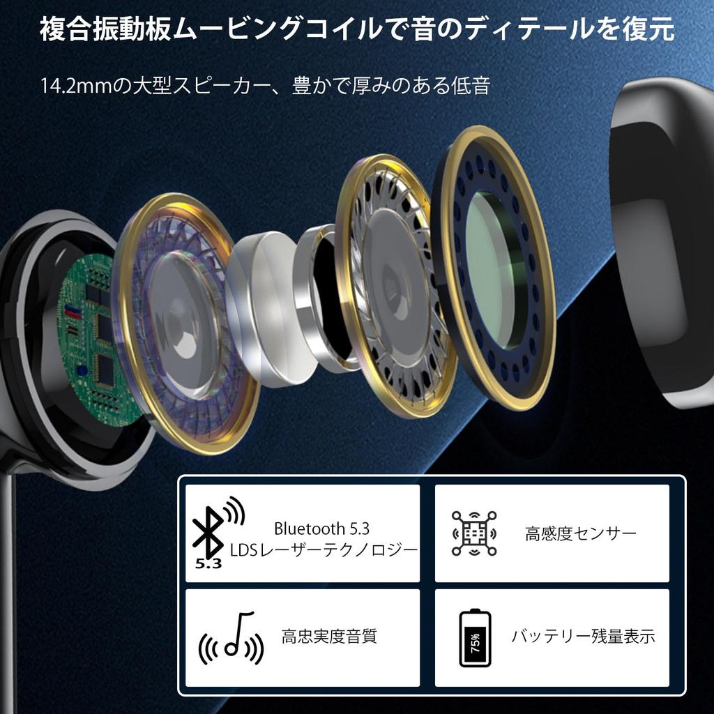 TOMPOL Wireless Bluetooth Small and Earphones, Lightweight, Hi-Fi