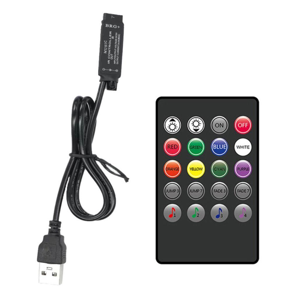IR Wireless RGB Controller 5V Light Dimmer Durable Music RGB Controler for Led Lights Strips