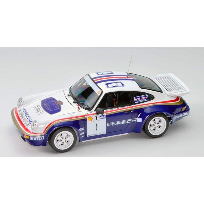 PLATZ NuNu 1/24 Racing Series Porsche 911 SC/RS 1984 Oman Rally Winner Plastic Model PN24011 Molded Color