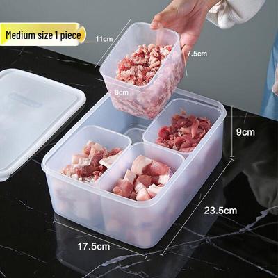 ZISIZ Lebensmittelgeeignete Kühlschrank Fleischaufbewahrungsbox (2er-Pack)