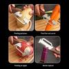 Multifunctional Vegetable Peeler With Sharp Stainless Steel Blade Wood Grain Handle For Kitchen Fruit Potato Peeling