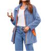 Zip Up Jacket For Women Fuzzy Fleece Coats  Coat Contrast Jackets Trendy Fall Winter Outfits Casual Outwear