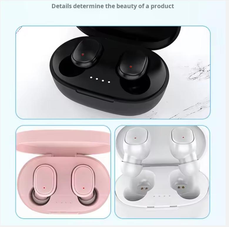 A6S Wireless Earphone TWS Bluetooth Headset HiFi Music Headphone Noise Reduction Earbuds Sport Game with Mic