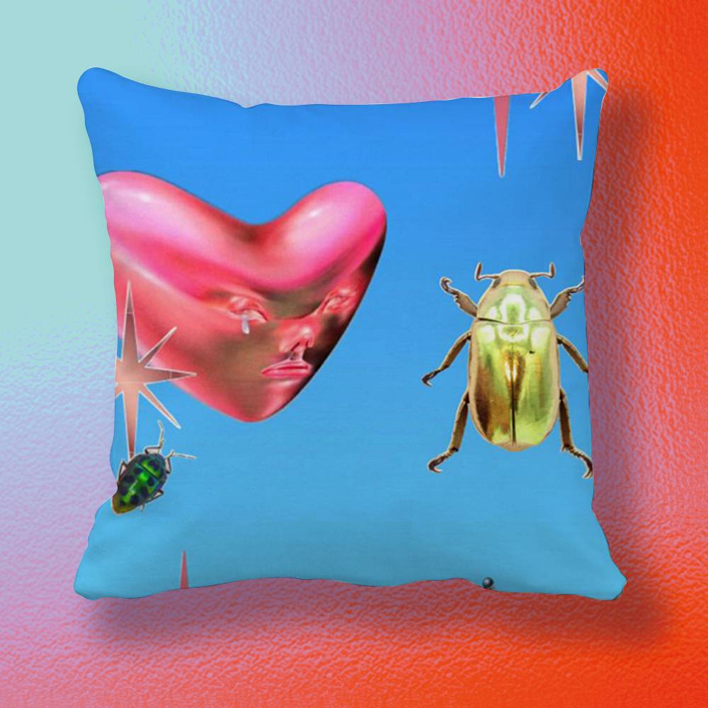 Fontaines DC Romance Doublesided printed pillow cover Solid color minimalist pillowcase fits all bedroom styles