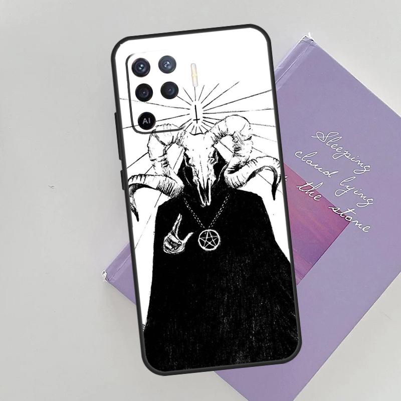 Devil Satan Dark Art Cover For Oppo A78 A98 A74 A54 A94 A15 A16 A17 A52 A72 A76 A96 A53 A57S A58 A5 A9 Phone Case