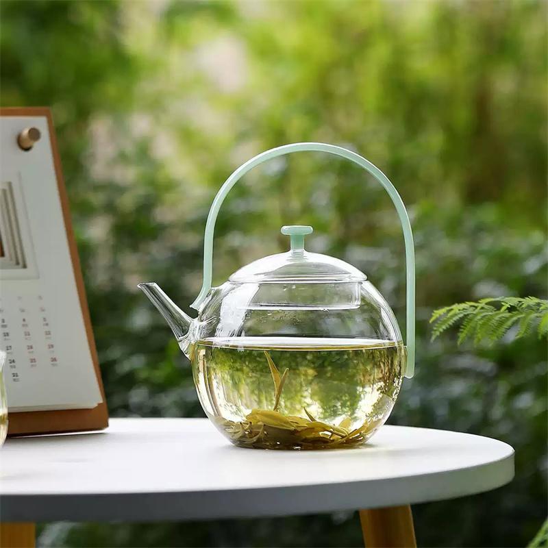 700ML Exquisite Heat Resistant High Borosilicate Glass Teapot Household Brewing Herbal Green Tea Pot Tea Maker Kungfu Tea Set