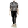 Women's Plus Size Digital Print Two-Piece Set - European & American Casual Style