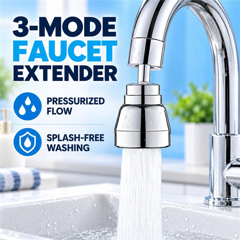 Universal Tap Extender All Copper 3 Modes Faucet Aerator Anti-splash Water Saving Filter Nozzle For Kitchen Sink