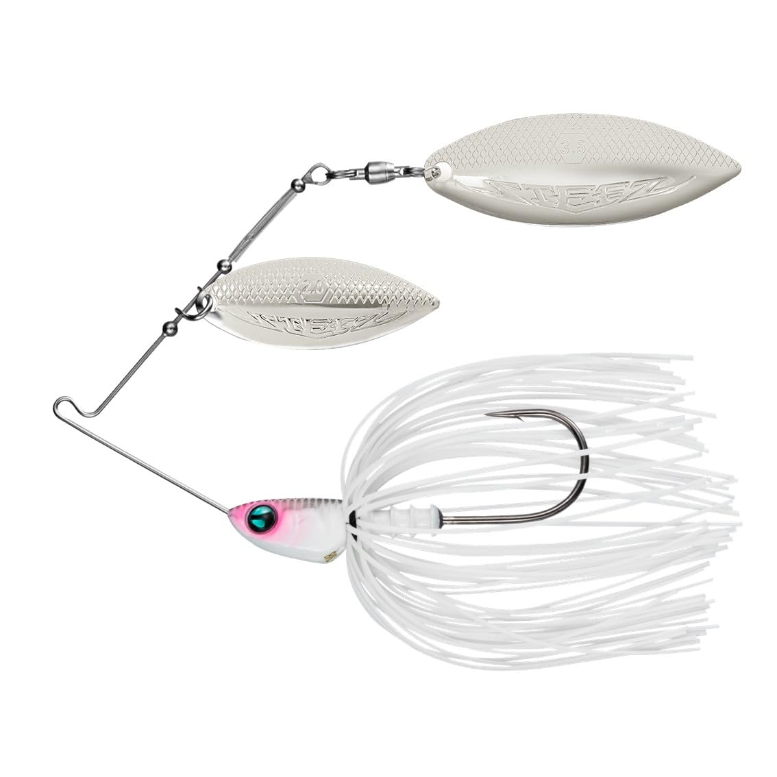 Daiwa Bass Steez Glow DW Spinnerbait, Pink, 3/8oz