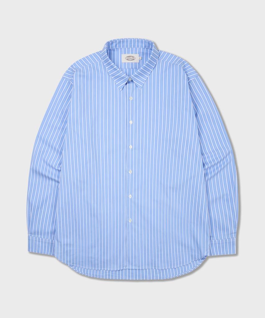 AMFEAST Oliver Striped Shirt Blue