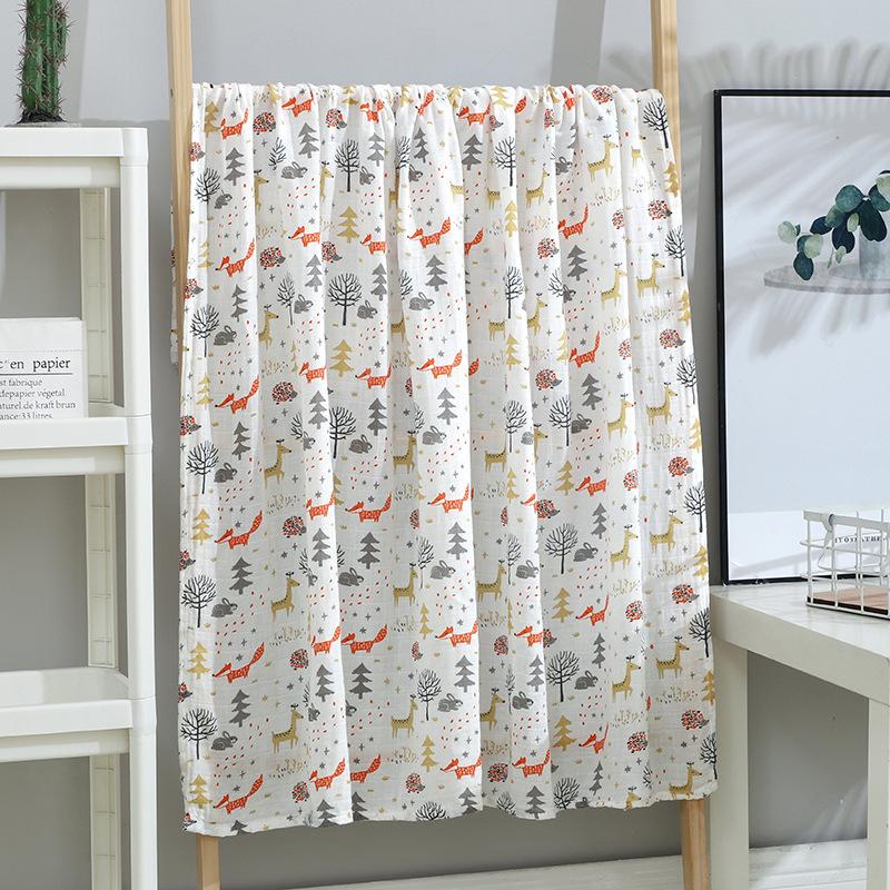 Newborn Bamboo Cotton Towel Bamboo Fiber Baby Stroller Blanket Newborn Gauze Swaddling Towel