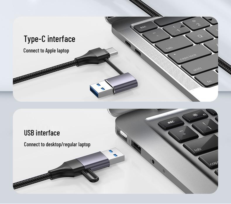 USB 3.0 7-Port Hub Splitter 10Gbps Docking Station with Independent Switches
