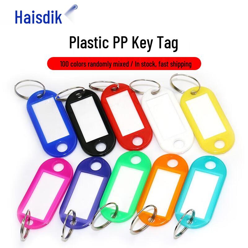 HSDIC Plastic PP Writable Key Tags (100-Pack) 100-Pack