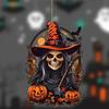 Kürbis Hexe Anhänger Dekorative Auto Rückspiegel Hängender Anhänger Acryl 2D Halloween Weihnachtsfeier Dekoration