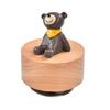 Wood Hand Crank Music Box Rotating Animal Figurine Musical Ornament for Enhancing Home Ambiances and Celebratory Gift
