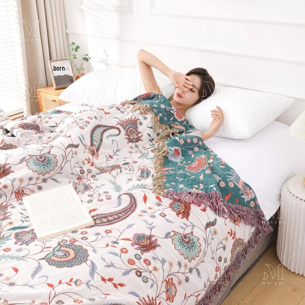 Pure Cotton Gauze Blanket - Four Seasons Nap & Air Conditioning Use