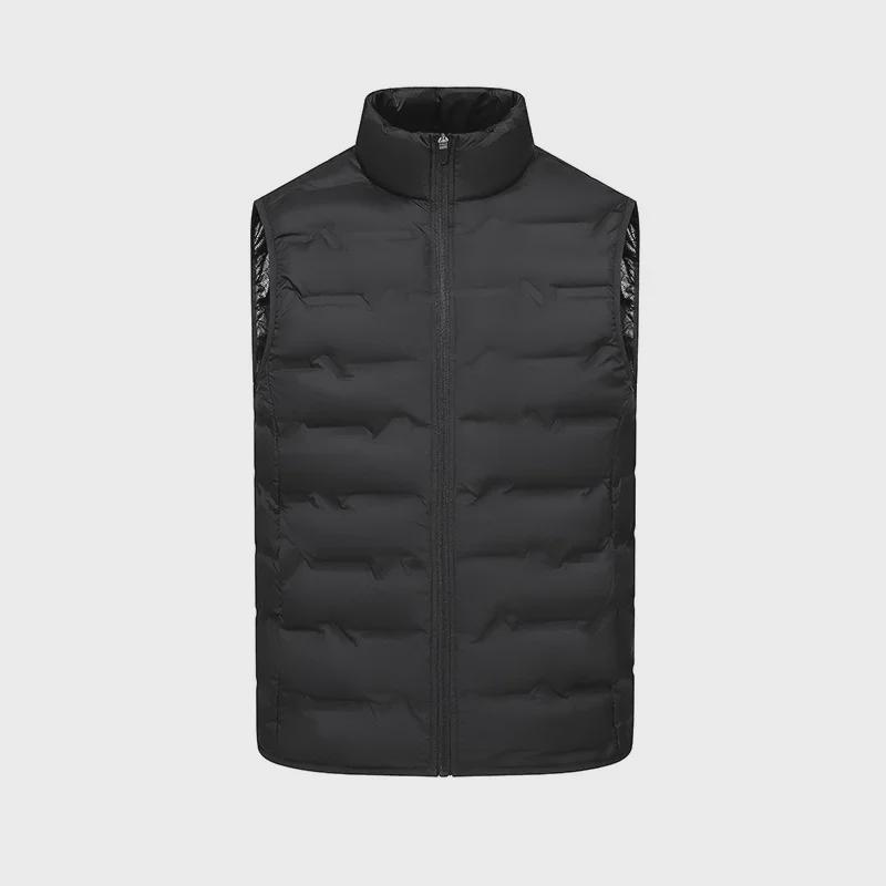 Men's and Women's Graphene Heated Light Duck Down Vest with Stand Collar
