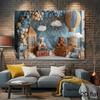 2D Teddy Bear Hot Air Balloon Backdrop for Newborn Photography