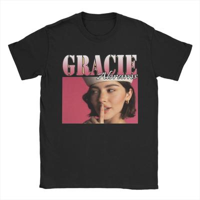 Gracie Abrams Men's T Shirts Crazy Tee Shirt Short Sleeve Crew Neck T-Shirt 100% Cotton Summer Clothing