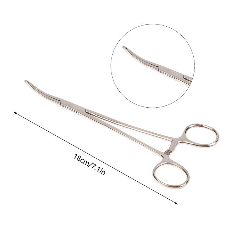 12.5/14/16/18 Cm Bent-Nose/Straight Curved Stainless Steel Locking Elbow Scissors Pliers Hemostatic Forceps Clamp Pliers