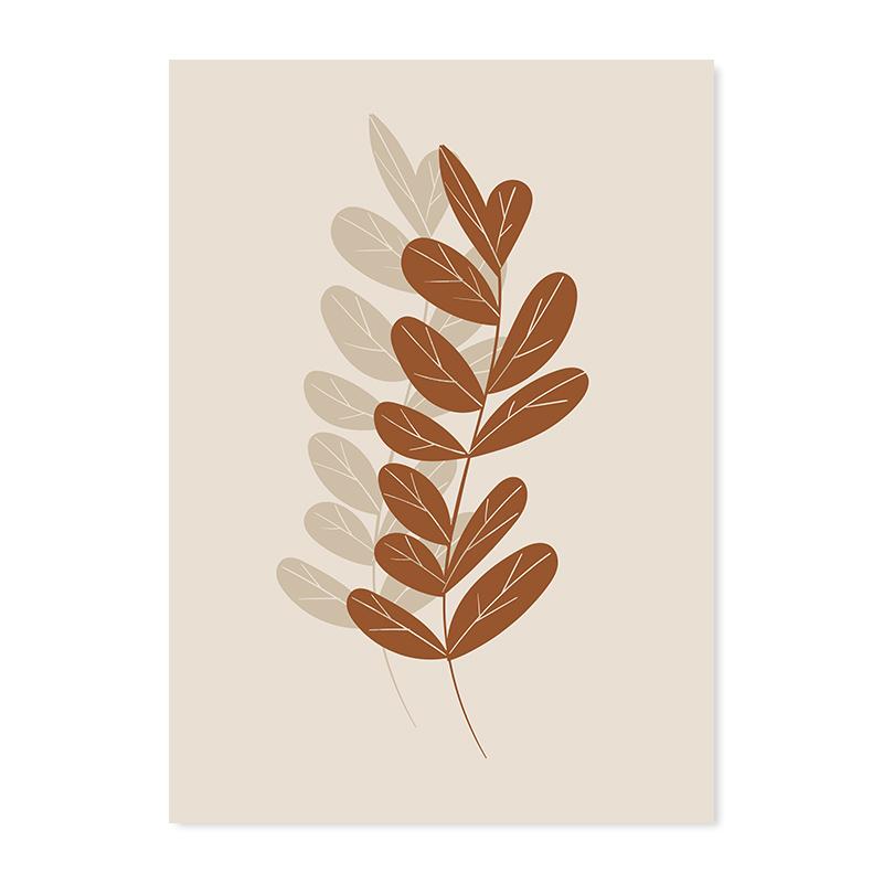 Abstract Geometric Leaves Face Line Boho Wall Art Posters Canvas Painting Print Pictures Modern Living Room Interior Home Decor