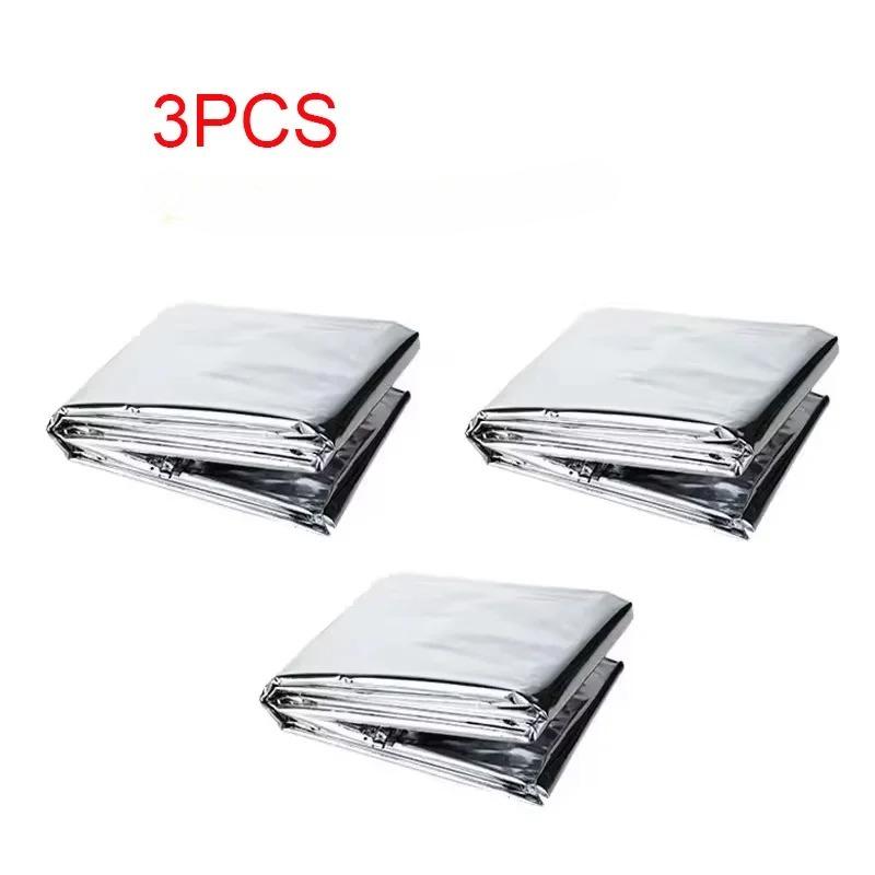 

Emergency Thermal Blanket, Aluminum Foil Survival Mat for Outdoor Camping Hiking, Waterproof Windproof First Aid Rescue Gear