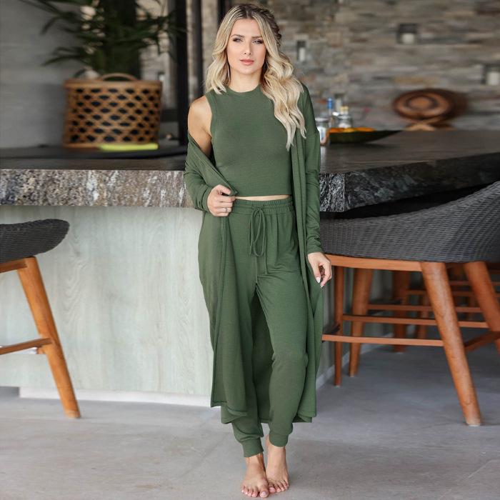 Southeast Asia 2025 Women's Slim Fashion European/American Set: Temperament Vest & Long Pants Three-Piece