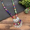 Vintage Personality Handmade Necklace Bohemian Sweater Chain Moon Flower Beads Versatile Headdress Women's Accessories