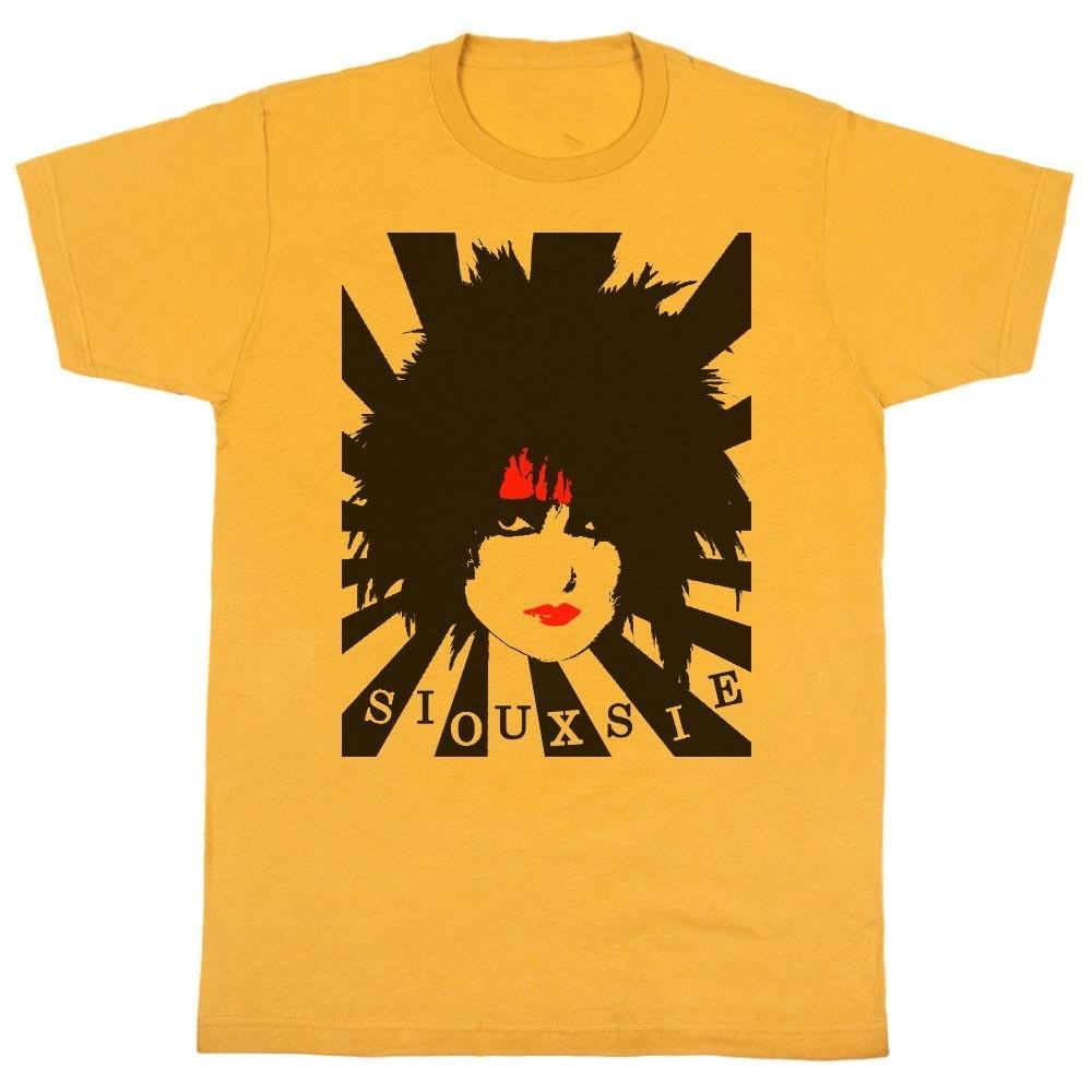 New Siouxsie and the Banshees Band Heavy Cotton Yellow T Shirt S-5XL TU543 XXXL
