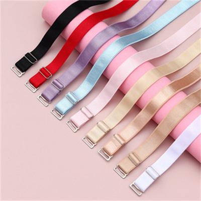 Summer Color Bra Accessories Straps Solid Trendy Non-slip Bra Straps Elastic Underwear Accessory Stainless Steel Shoulder Straps