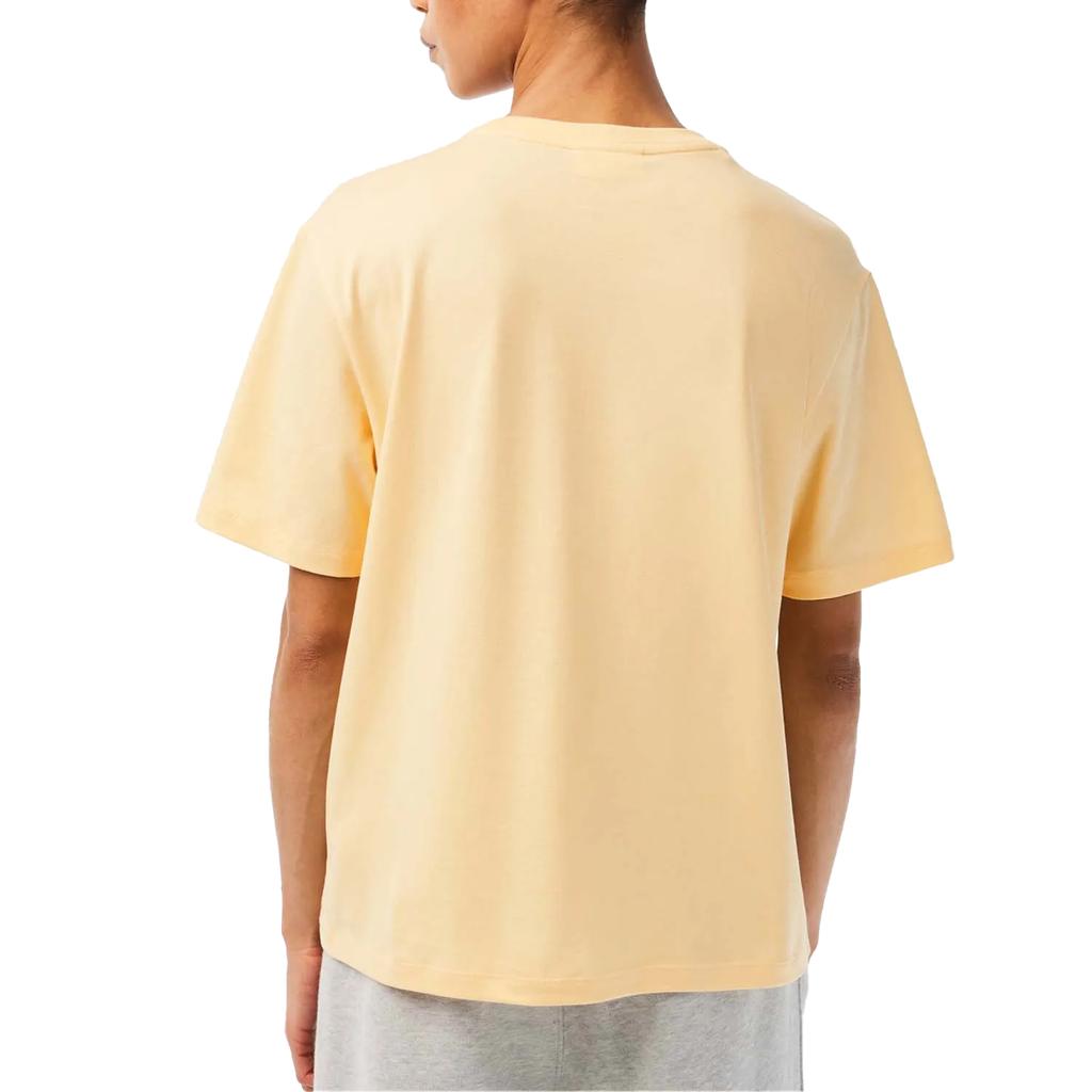 Lacoste Damen Premium Baumwolle Rundhals Boyfriend T-Shirt