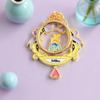 Rotating Enamel Keychain: Virtual Idol & Yellow Fish Robot Singer Pendant