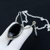 Schwarze Onyx Halskette, Schwarzer Onyx Edelstein, 925 Sterling Silber Halskette, Natürlicher Schwarzer Onyx Schmuck für Frauen, Schwarze Onyx Halskette für Geschenke