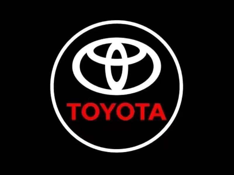 2pcs LED Car Door Welcome Light Logo Light For Toyota Camry Highlander Land Cruiser Prado Avalon Reiz Rav4 Crown CHR Accessory