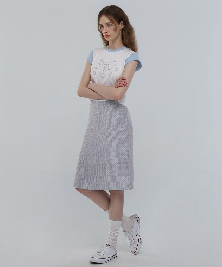 Chix Check Midi Skirt Light Purple