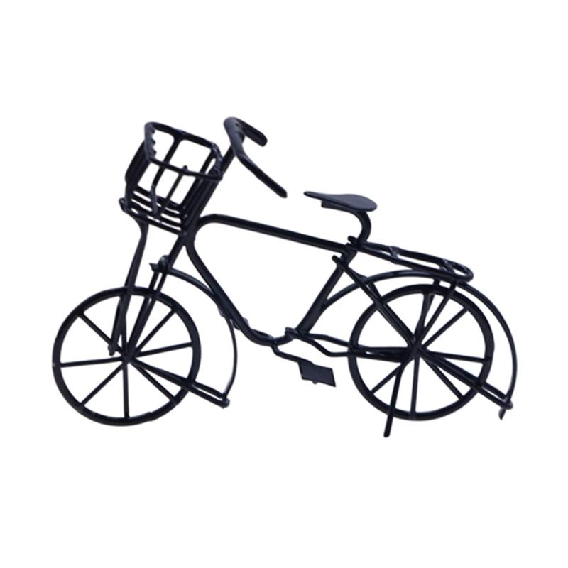 

Doll House Bicycles 1:12 Dollhouse Model Decorations Black Mini Metal Bike Supplies Miniature Furniture Crafts 1