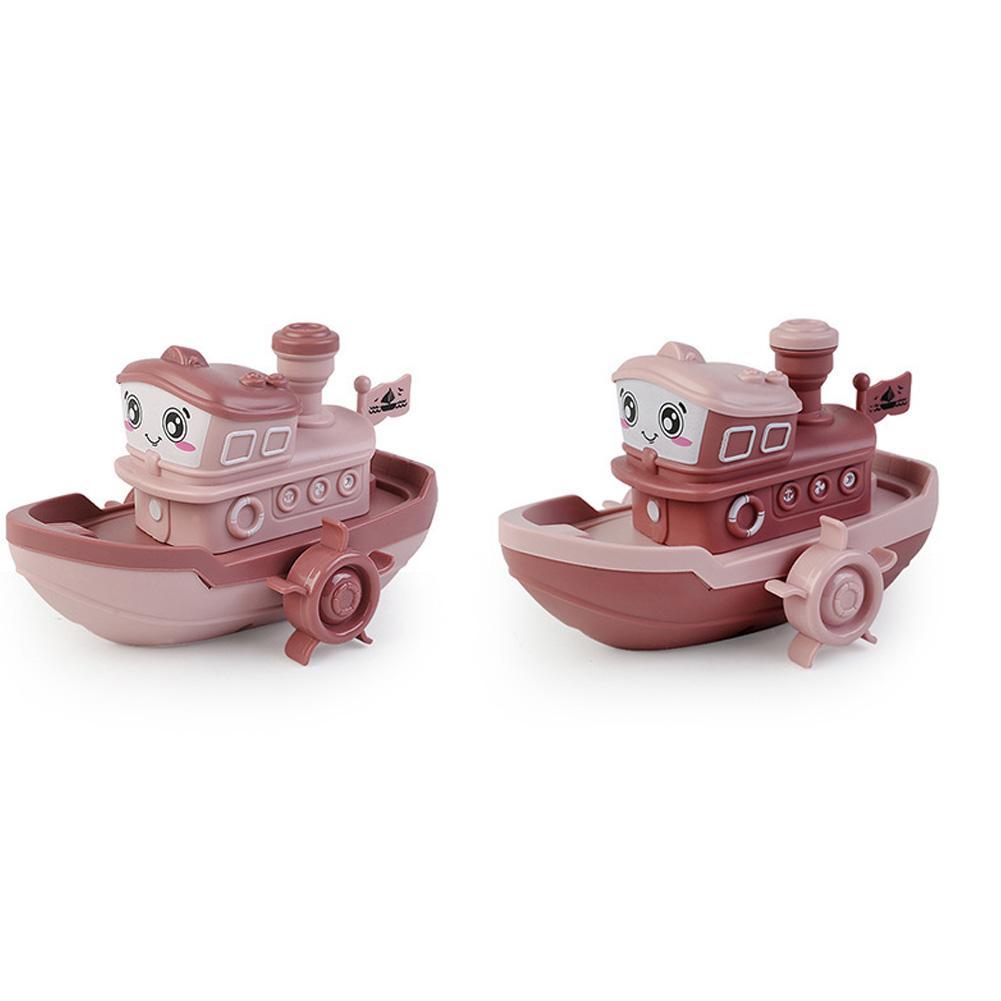 1Pc Baby Shower Cartoon Clockwork Boat Toy Children Clockwork Ship Kids Toys Cute Water Boy Flo P9A4
