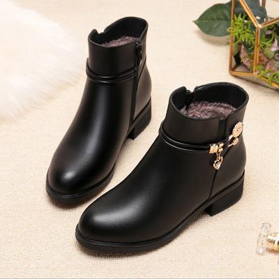 Winter Women Boots for Women Martin Boots Keep Warm Ankle Boots With Fur Thikc Bottom Zipper Women Winter Shoes Black Boots