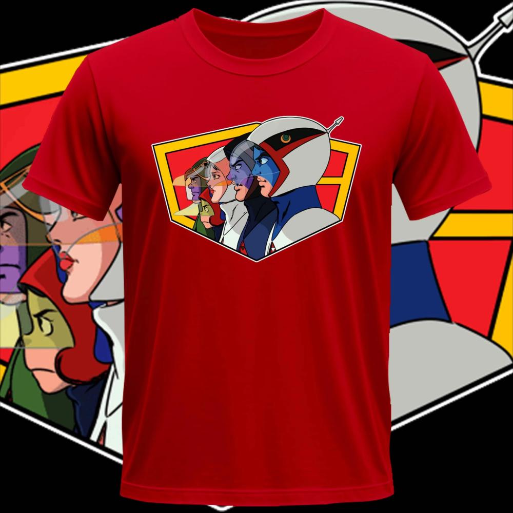 Cartoon Graphic T-shirt Battle of The Planets Gatchaman Printing T Shirts Unisex Cotton Vintage Round Neck Tees Short Sleeve