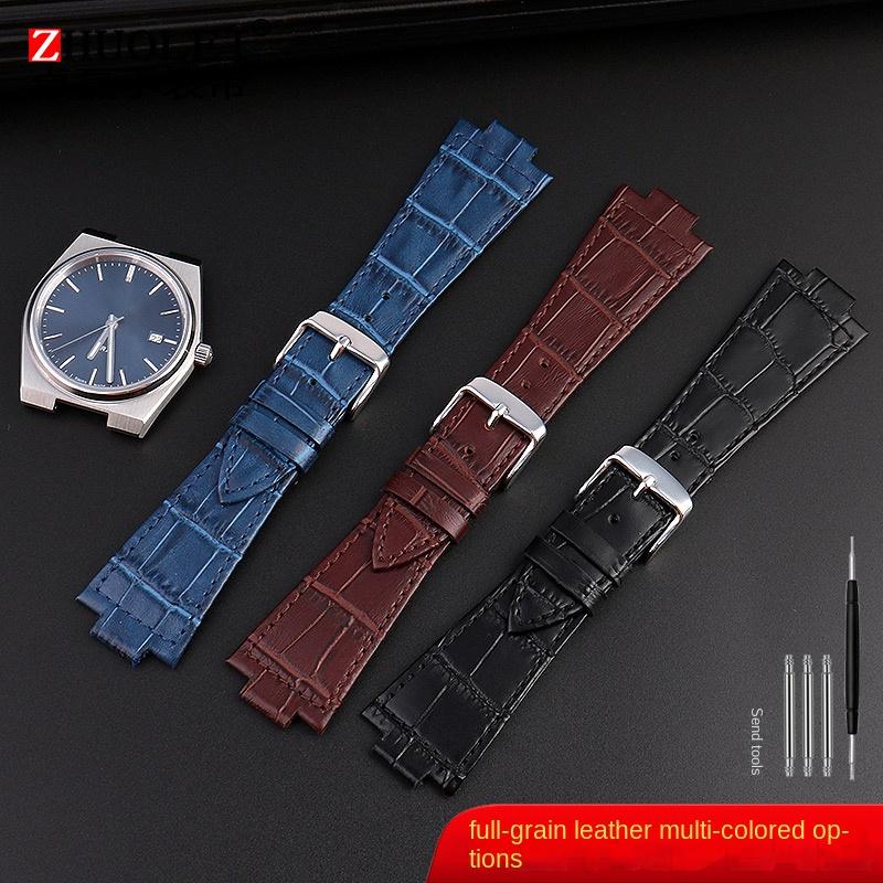 For 1853 Tissot PRX Super Player WatchBand T137.407/137.410 Genuine Leather Strap 12mm Stainless Steel Wristband Men ssBracelet