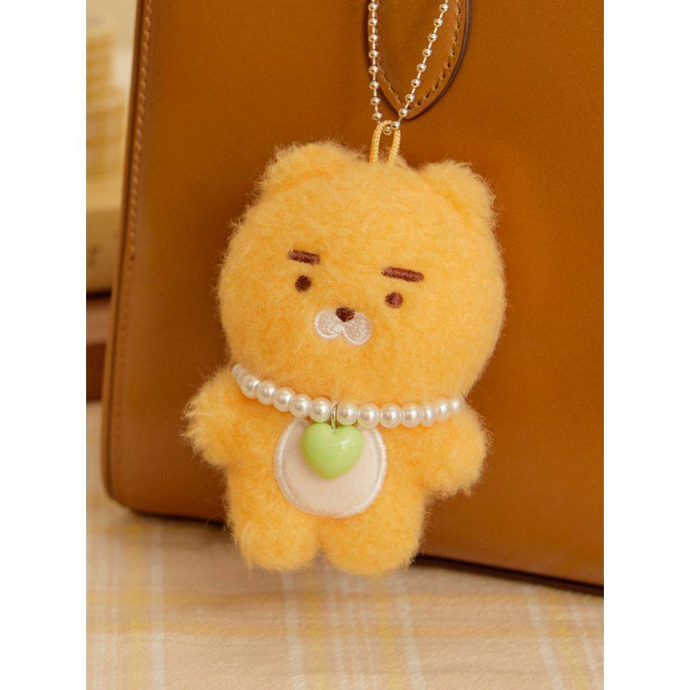 

KAKAO FRIENDS Flat Fossil Pearl Necklace Keychain Doll_Ryan single type