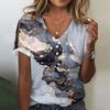 BITCED Blusas y Camisas Casuales de Moda para Mujer de Manga Corta con Cuello en V