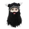 2 PCS Funny Knit Beard Mustache Beanie Hat Winter Fall for Parent-Child Cosplay