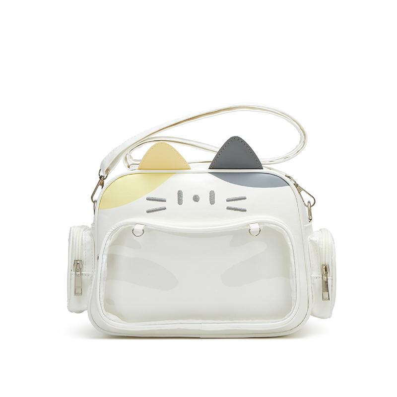 

Модная женская маленькая сумка в стиле колледжа, рюкзаки-кошки для женщин, кожаная повседневная сумка на плечо в стиле Лолита Харадзюку