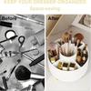 Rotating Makeup Organizer, 360 Degree Swivel, Minimalist Design, High Gloss ABS Plastic, Great for Bedroom, Dresser, Bathroom Storage
