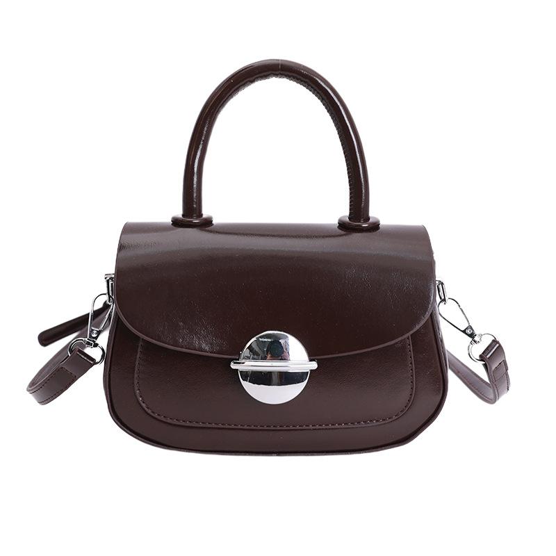 Commuting Hand-held Small Bag, Niche Retro Saddle Bag, Daily Single-shoulder Crossbody Bag without pendant