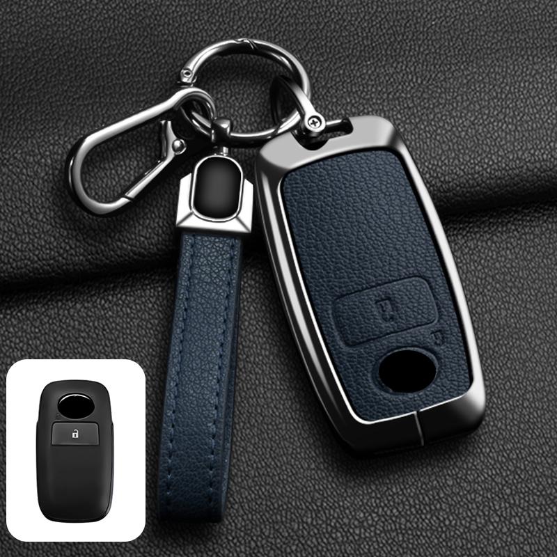 Zinc Alloy Leather for Toyota Yaris Ativ Raize Veloz Avanza Rush Perodua Daihatsu Malaysia Remote Key Case Cover Accessories